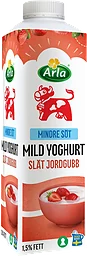 Yoghurt Mild Jordgubb Lättsockrad 1,5% 1000g Arla Ko®