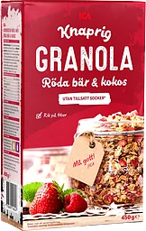 Granola Röda bär & kokos 450g ICA