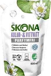 Tvättmedel Flytande Refill PF 800ml Miljömärkt ICA Skona