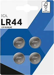 Knappcellsbatteri LR44 4-p ICA