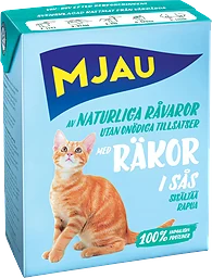 Kattmat Räkor i sås 370g Mjau