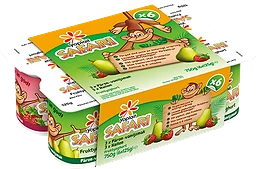 Yoghurt Safari Päron Vanilj & Hallon 6-p 125g Yoplait