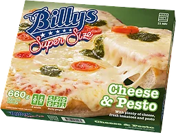 Pizza Super size Cheese´n pesto 660g Billys