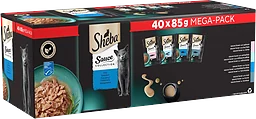 Kattmat SauceColl Fisk med lax med vitfisk 3400 Gram Sheba