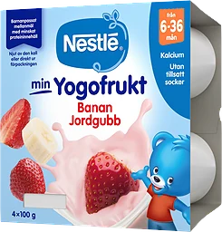 Min Yogofrukt Jordgubb Banan Från 6 Månader