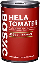 Hela skalade tomater