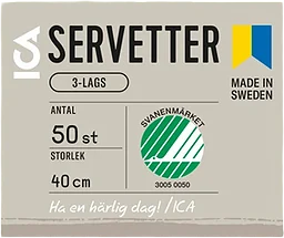 Servett Lingrön 40cm 50-p ICA