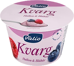 Kvarg Hallon & Blåbär Laktosfri 7% 200g Valio