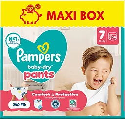 Byxblöjor Baby Dry Pants Strl 7 15+kg Maxi 54-p Pampers