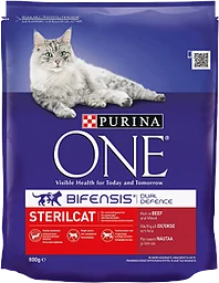 Kattmat Oxkött & vete för steriliserade katter 800g Purina ONE