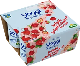 Yoghurt Original Jordgubb & smultron 2% 125g 4-p Yoggi