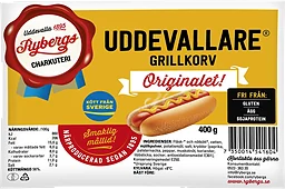 Grillkorv Skinnfri Uddevallare 400g Rybergs Charkuteri