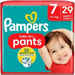 Byxblöjor Baby Dry Pants Strl 7 17+kg 29-p Pampers