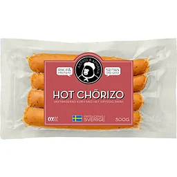 Chörizo hot vegansk 300g Astrid & Aporna