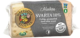 Munkens Svarta 10% ost ca 500g Wästgöta Kloster