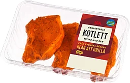 Kotlett Färsk Grillkryddad med ben ca 450g ICA