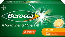 Kosttillskott Energy Apelsinsmak Brustablett Sockerfri 30-p Berocca