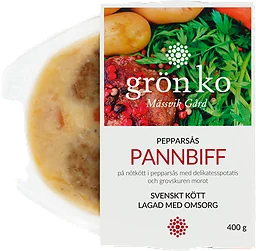 Pannbiff i pepparsås med potatis