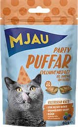 Kattgodis Partypuffar ost 60 Gram Mjau