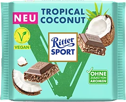 Chokladkaka Vegan Tropical Coconut 100g Ritter Sport