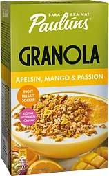 Granola Apelsin Mango & Passion 400g Pauluns