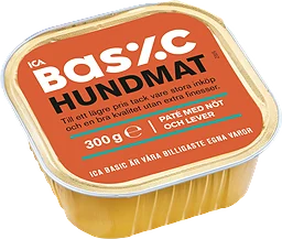 Hundmat Paté med Oxkött & lever 300g ICA Basic