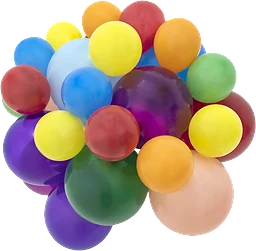 Ballong mixade färger 40-p Happy Party