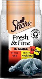 Kattmat Oxe & Kyckling 6-p 300g Sheba