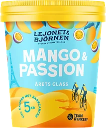 Glass Mango & passion Årets glass 500ml Lejonet&Björnen