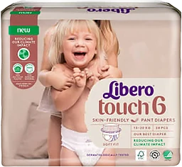 Byxblöjor Touch Strl 6 13-20kg 28-p Miljömärkt Libero