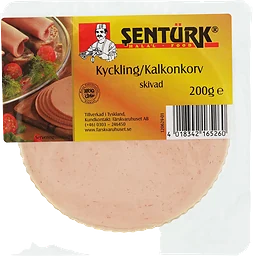 Kyckling Kalkonkorv skivad 200g Sentürk
