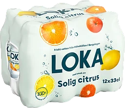Vatten Kolsyrad Solig citrus 33cl 12-p
