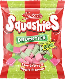 Godispåse Squashies Sour Körsbär Äpple 140g Swizzels