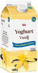 Yoghurt Vanilj Mild 2% 1500g ICA