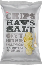 Chips Havssalt Grytfriterade 180g ICA