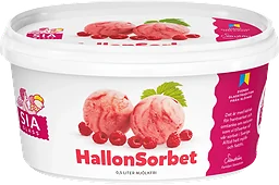 Hallonsorbet 500ml Sia Glass