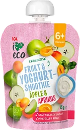 Smoothie Yoghurt äpple & aprikos Från 6m Ekologisk 85g ICA I love eco