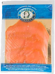 Kallrökt lax skivad 150g Kosterfiskarn