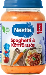 Barnmat Spaghetti & köttfärssås 8m 190g Nestle