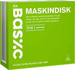Maskindisktabletter 70-p Miljömärkt ICA basic