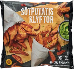 Sötpotatisklyftor Fryst 500g ICA