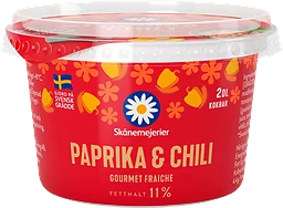 Crème fraiche Lätt Paprika & Chili 11% 2dl Skånemejerier