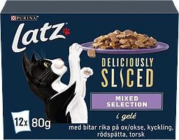 Kattmat våt Deliciously Sliced 960g Latz