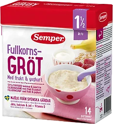 Fullkornsgröt Frukt & yoghurt Från 1,5år 14 port 470g