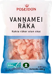 Räkor Vannamei Kokta & Skalade