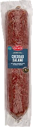 Cheddarsalami i skivor ca
