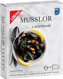 Blåmusslor i Vitvin Fryst 450g Ullmo