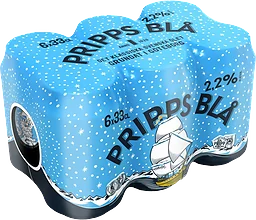 Lättöl 2,2% 33cl 6-p Pripps Blå