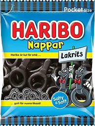 Nappar Lakrits 80g Haribo