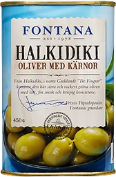 Halkidiki Gröna Oliver Med Kärnor